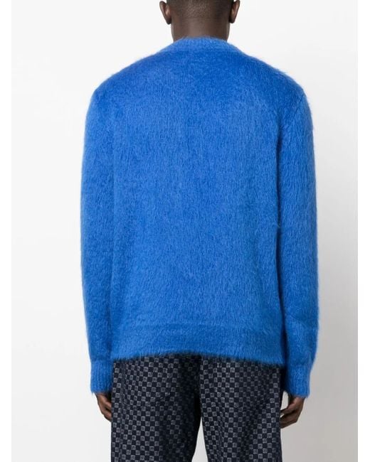 Balmain Pullover Mit Gebürstetem Finish in Blue für Herren