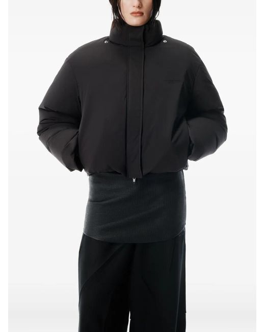 Alexander Wang Cropped Donsjack in het Black