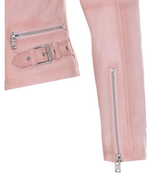 Bully Pink Zip Suede Jacket