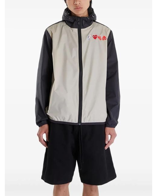 COMME DES GARÇONS PLAY Gray X K-Way Claude Hooded Jacket