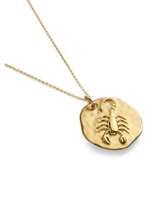 Monica Vinader White Scorpio Zodiac Necklace
