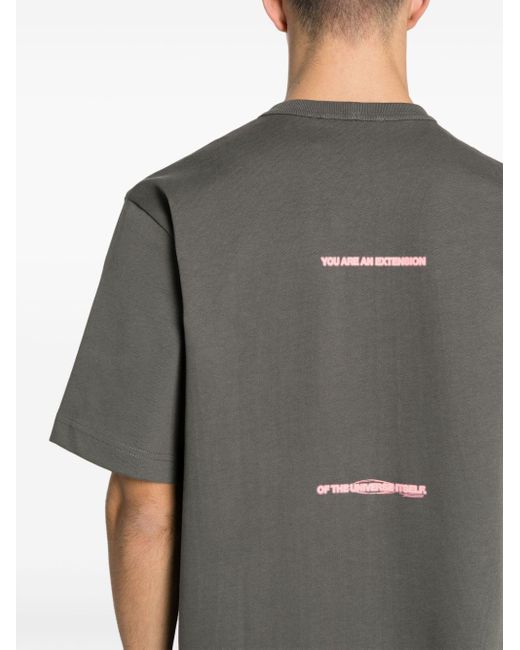 T-shirt en coton à texte imprimé Helmut Lang pour homme en coloris Gray