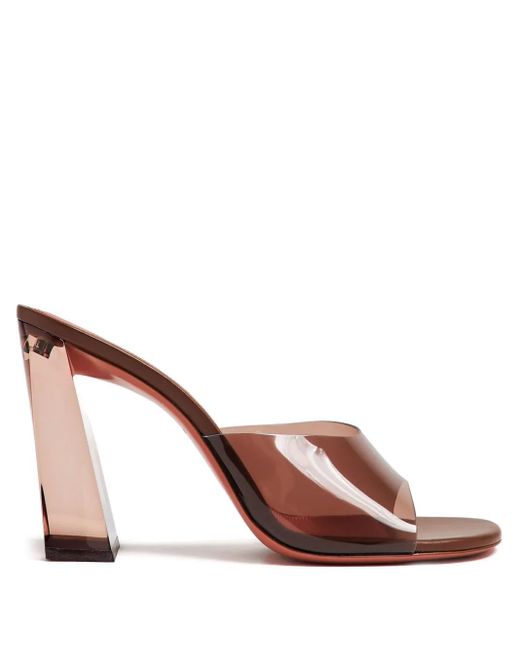 Mules Brigitte 95Mm di AMINA MUADDI in Brown