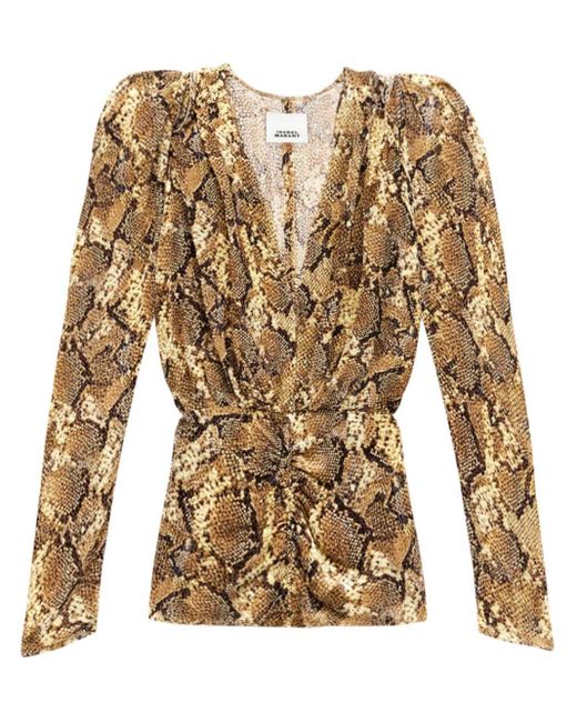 Isabel Marant Brown Marlin Blouse