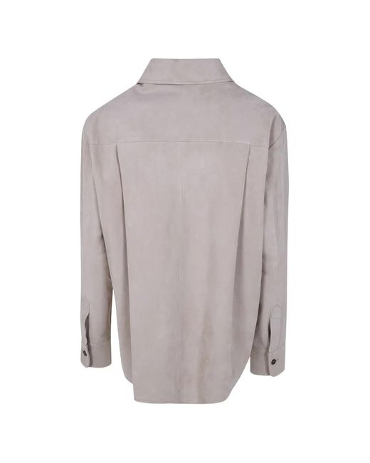DR. HOPE Gray Pocket Suede Jacket
