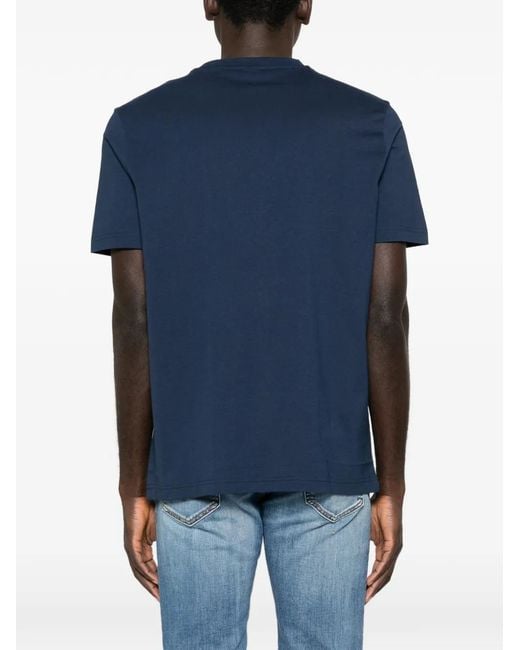 Boss Blue Graphic-Print T-Shirt for men