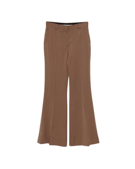 Stella McCartney Brown Pleated Trousers