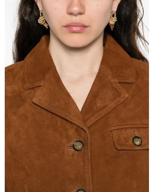 THE GARMENT Brown Suede Pocket Jacket