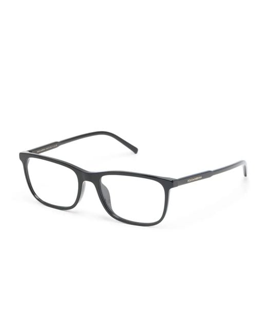 Dolce & Gabbana Black Rectangular-Frame Glasses for men