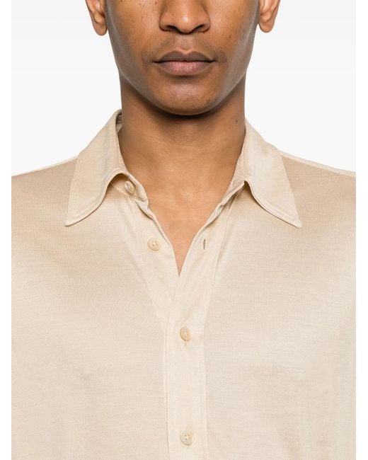 Tom Ford Natural Sheer Silk Shirt for men