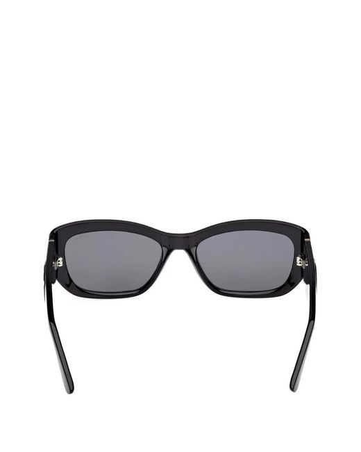 Guess Gray Rectangle-Frame Logo-Plaque Sunglasses