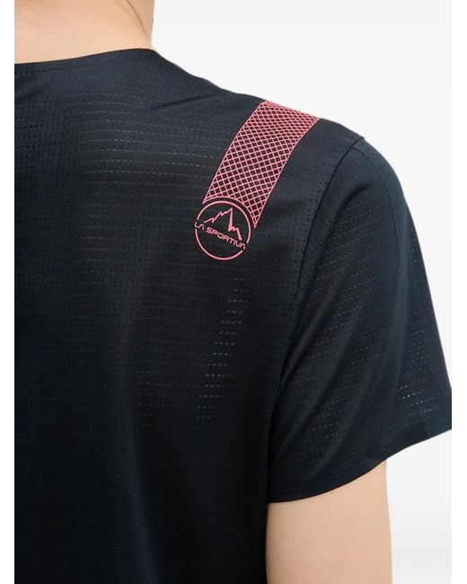 La Sportiva Black Logo-Print Short-Sleeve T-Shirt