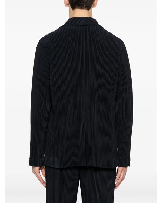 Homme Plissé Issey Miyake Blue Pleated Blazer for men