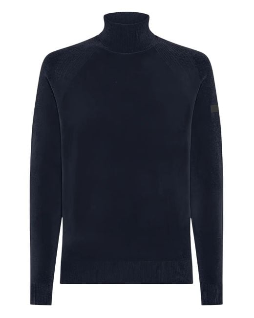 Rrd Blue High-Neck Zip-Front Cardigan for men