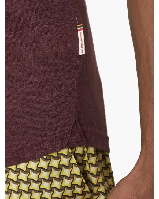 メンズ Orlebar Brown Sebastian ポロシャツ Red