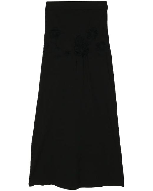 CECILIE BAHNSEN Black Villa A-Line Skirt
