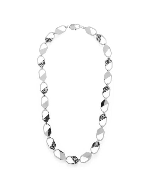 Fendi White Ff Motif Geometric-Link Necklace for men