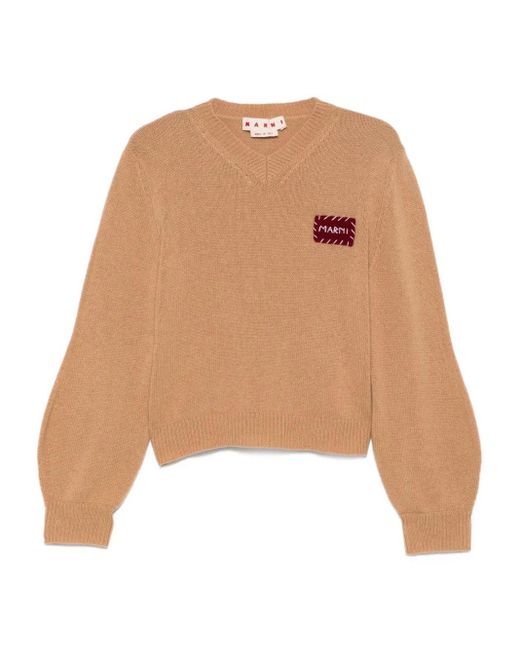 Pull En Cachemire Marni en coloris Natural