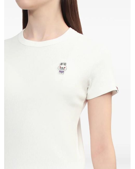 AAPE BY A BATHING AP White Embroidery Short-Sleeve T-Shirt