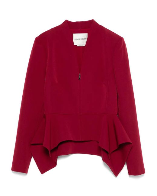 Roland Mouret Red Peplum Jacket