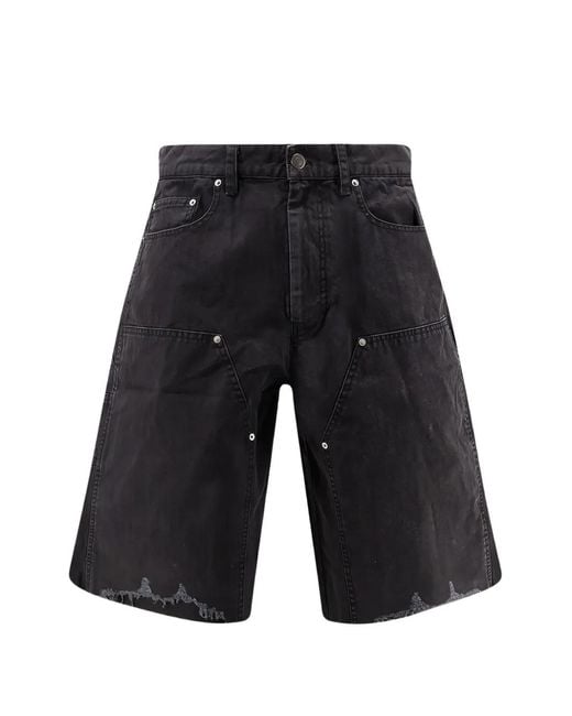 TONYWACK White Distressed-Effect Panelled Shorts for men