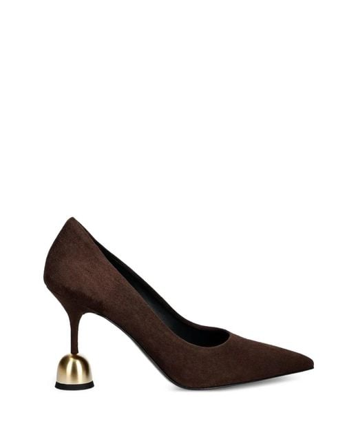 VANDA NOVAK White Athena Suede Pumps