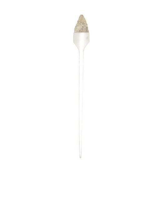 Parts Of 4 White Arrowhead-Detail Hairpin