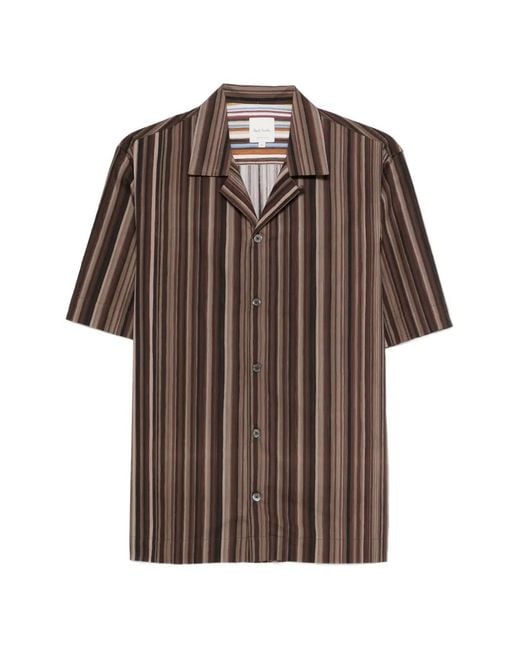 Paul Smith Brown Striped Regular-Fit Shirt for men