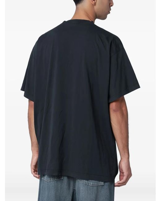 Balenciaga Black T-Shirt Girocollo Manica Corta for men