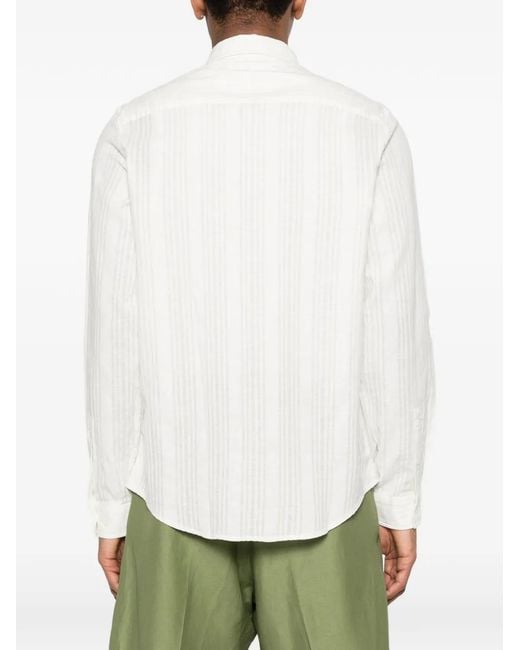 Samsøe & Samsøe White Saryan X Striped Shirt for men