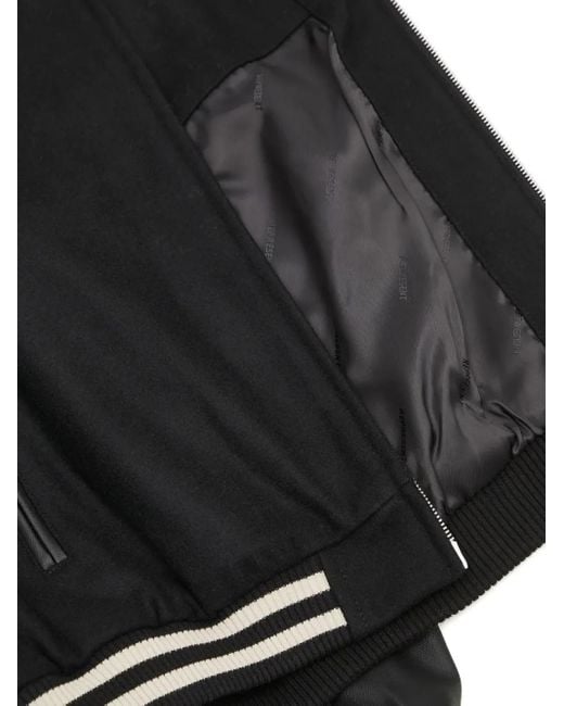 Represent Black Embroidered Bomber Jacket for men