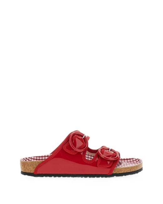 Birkenstock Red Arizona Patent Leather Sandals
