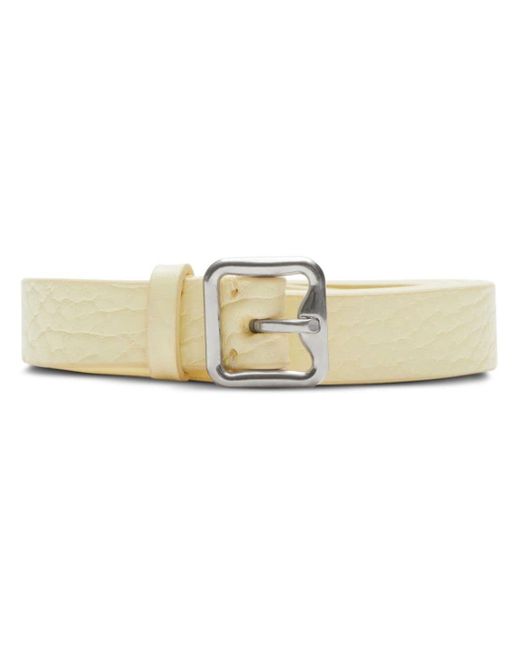 Burberry Multicolor Textured-finish Leather Belt