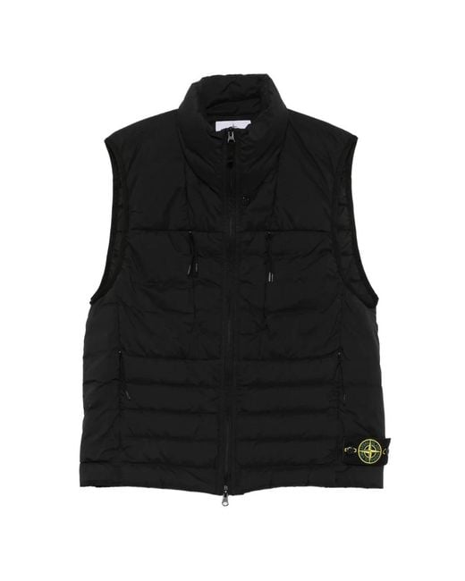 Stone Island Black G100011 Seamless Tunnel Nylon Down-Tc Jacket for men