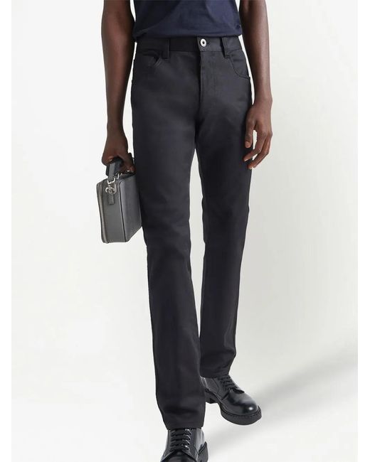 Prada Blue Stretch Drill Jeans for men