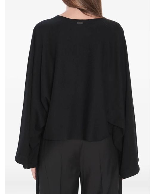 Jersey Frais con puños fruncidos Max Mara de color Black