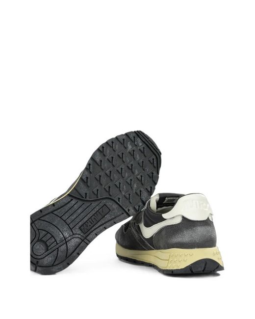 Autry Gray Reelwind Low Panelled Sneakers