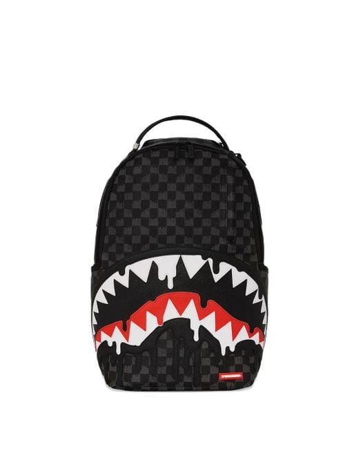 Sprayground Rucksack mit Hai-Check in Black für Herren