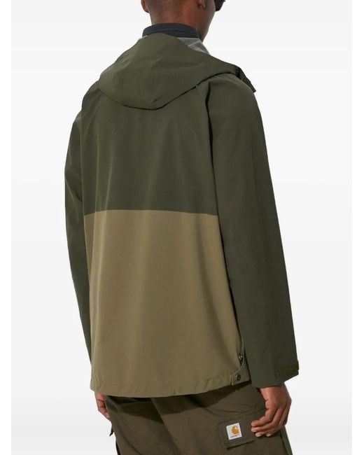 Fjallraven Green Hooded Two-Tone Jacket for men