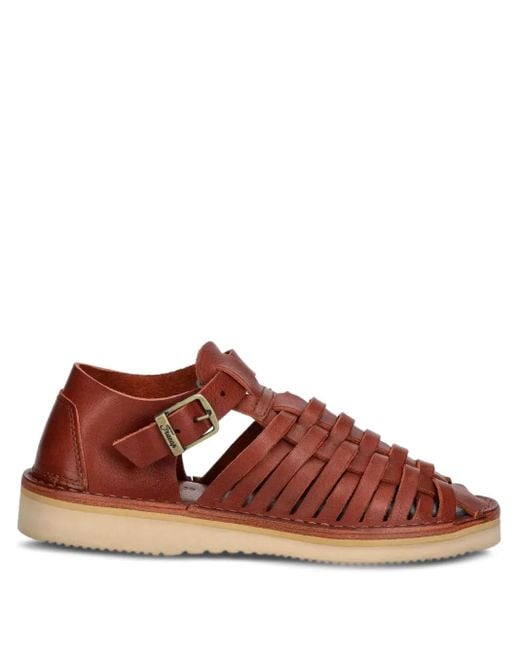 Fracap Brown D025 Woven Strap Sandals