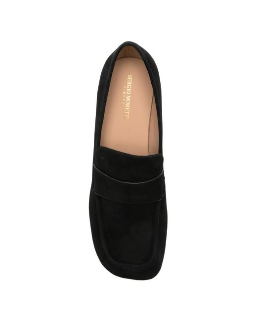 SERGIO MORETTI FIRENZE Black Suede Pumps