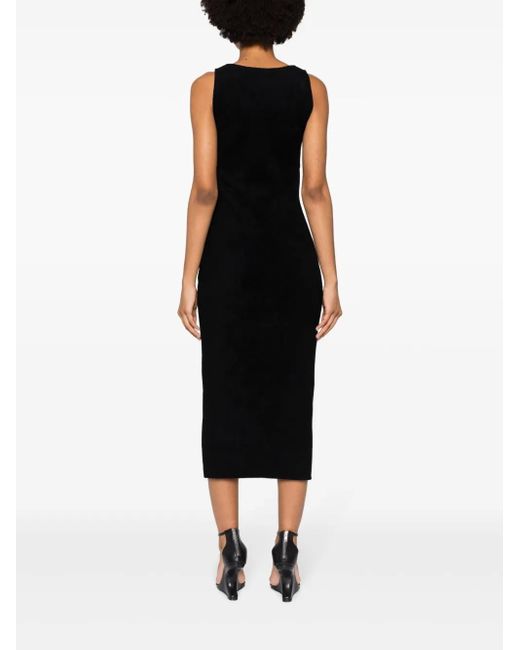 Philosophy Di Lorenzo Serafini Black Sweetheart-Neck Sleeveless Dress