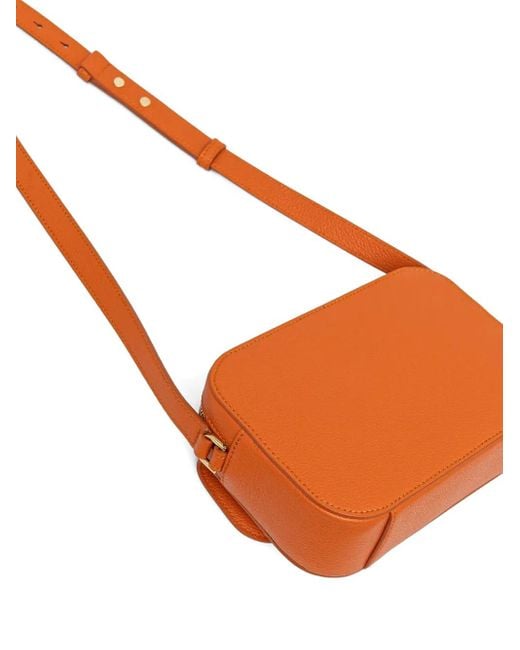 Bally Orange Lock Me Crossbody Bag