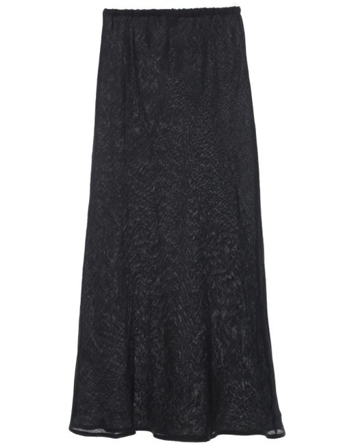Baserange セミシアー マキシスカート Black
