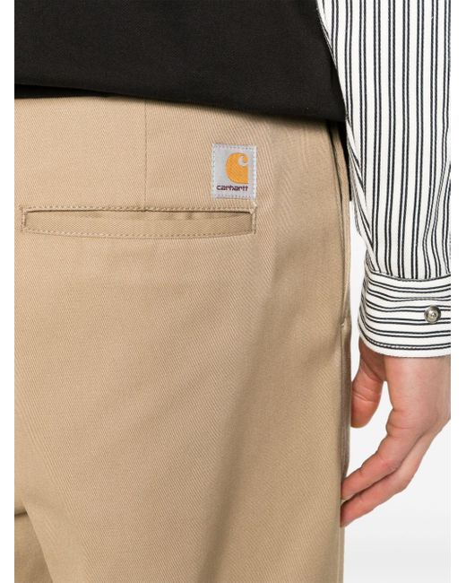 Pantalones Brooker con parche del logo Carhartt de hombre de color Natural