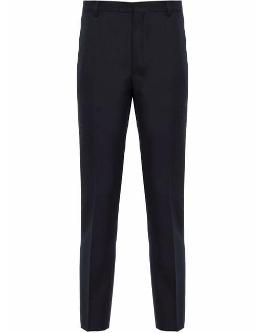 Prada Blue Wool Blend Pants for men