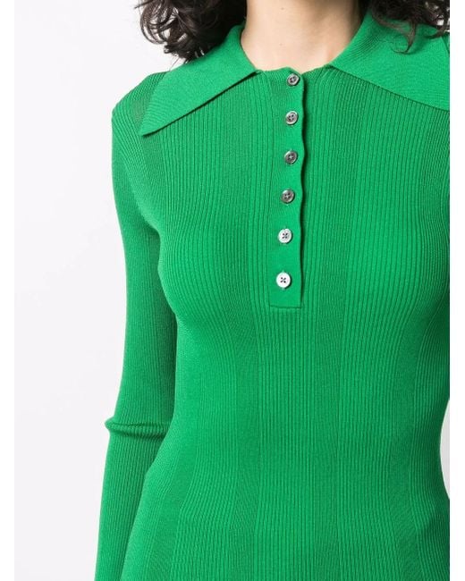 Remain リブニット ポロシャツ Green