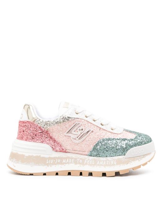 Liu Jo Pink Amazing Glittery Sneakers