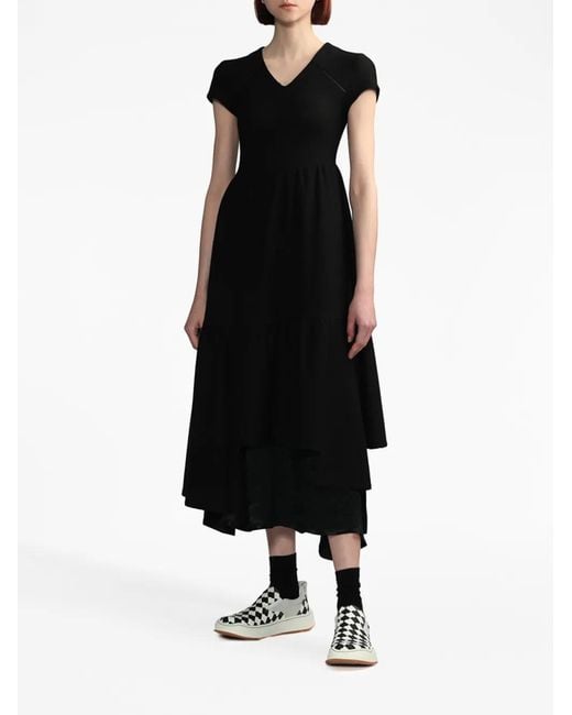 Adererror Black Ormen Short-Sleeve Knitted Dress