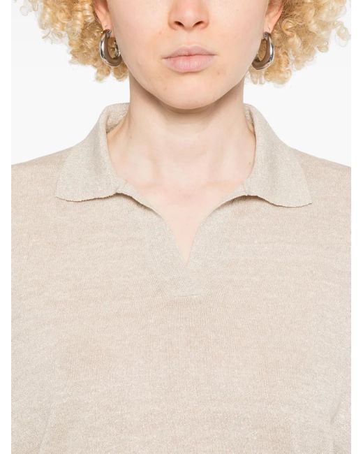 Peserico White Lurex-Detail T-Shirt